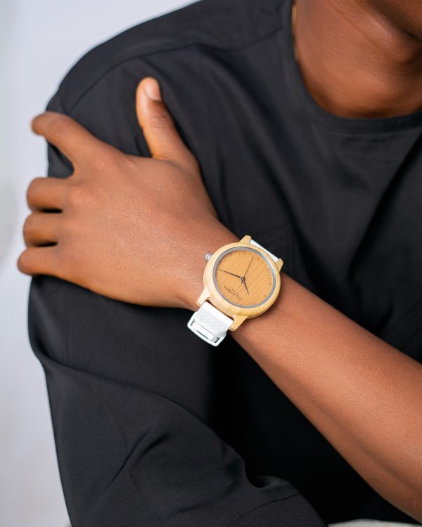 Champova verdi 44mm Men's wooden watch silicone strap Quartz watches sport watch - Image 4